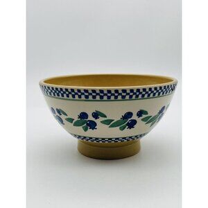 Nicholas Mosse Pottery Ireland "Blueberry" Footed Bowl 7” Diameter
